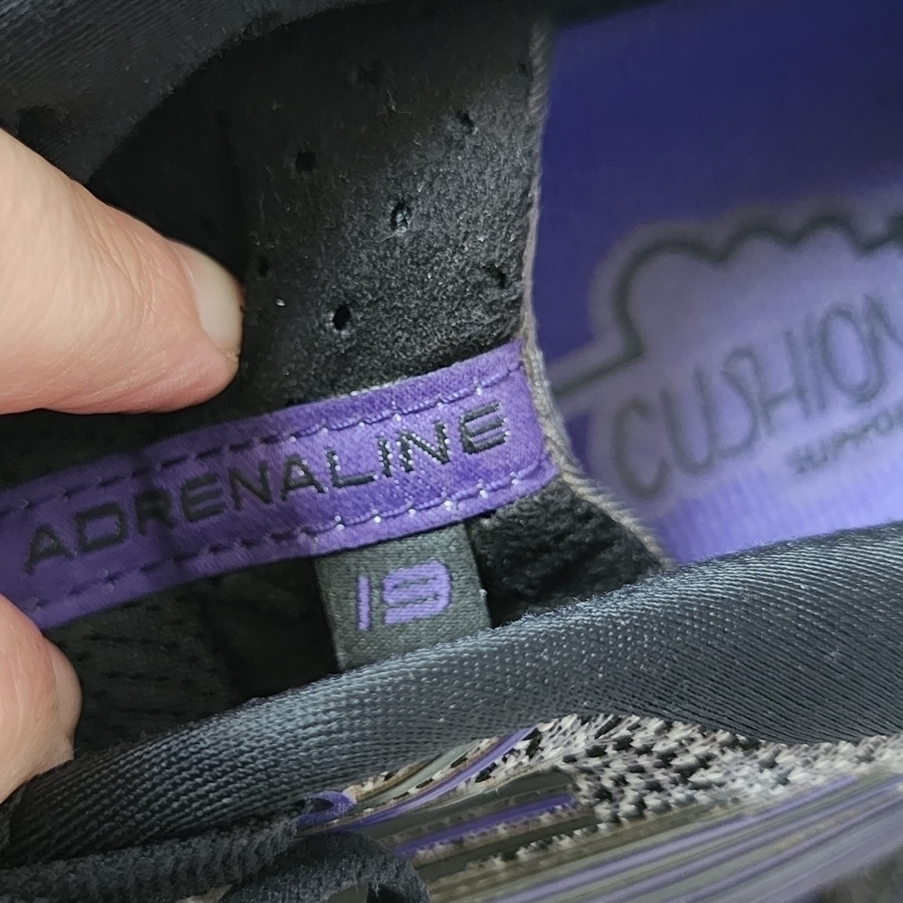 Brooks Adrenaline GTS 19 DNA Loft Womens Size 13 Cushion Support Grey Purple EUC - Picture 12 of 16